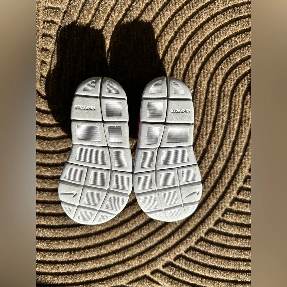 Nike Free Pink and Gray Girls Sneakers 7C